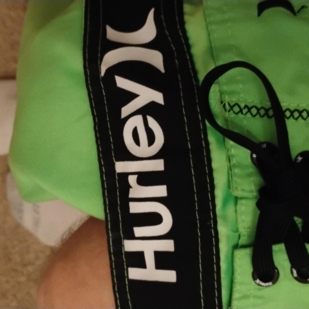 Men's Hurley Green Shorts size M - Picture 4 of 6